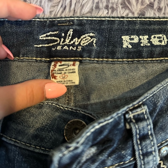 Silver Boot Cut Jeans - Picture 3 of 4